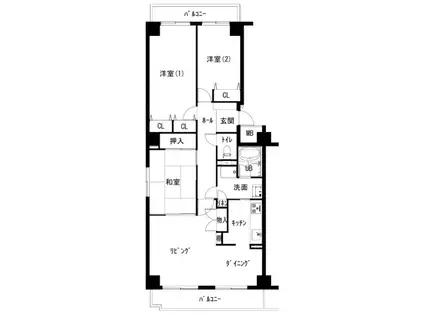 シティパーク桜丘(3LDK/2階)の間取り写真