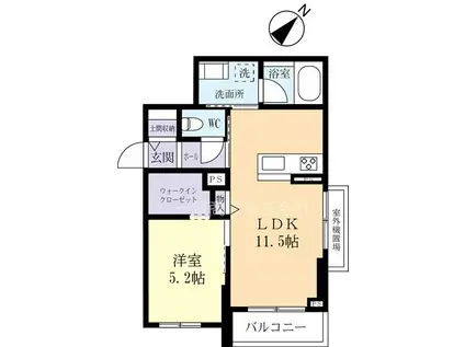 カーサ・デオーロ(1LDK/3階)の間取り写真