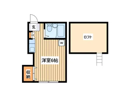 セフィール矢野口(ワンルーム/2階)の間取り写真