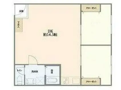 長者町ビジネスマンション(2DK/1階)の間取り写真