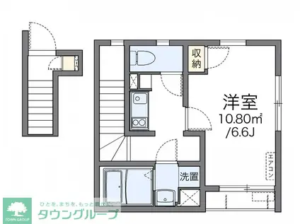 レオネクストサンルーチェ三鷹II(1K/2階)の間取り写真