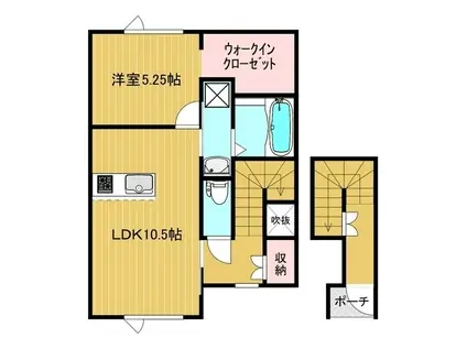 イルマーレC-2(1LDK/2階)の間取り写真