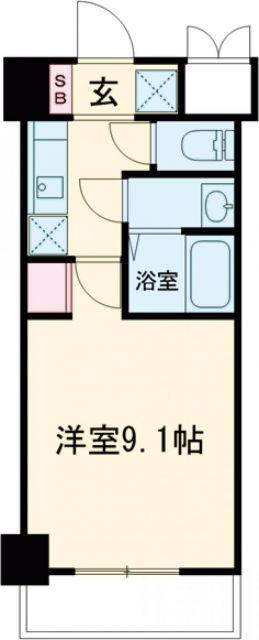 S-RESIDENCE堺BLAZE(1K/3階)の間取り写真
