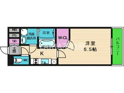 エスリード大阪上本町レジェ―ロ(1K/5階)の間取り写真