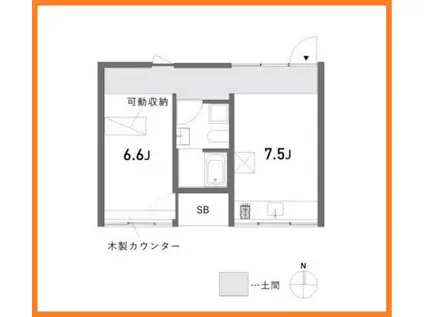HM COMFORT(1DK/2階)の間取り写真