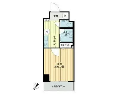 ロワール関内エナジス(1K/3階)の間取り写真