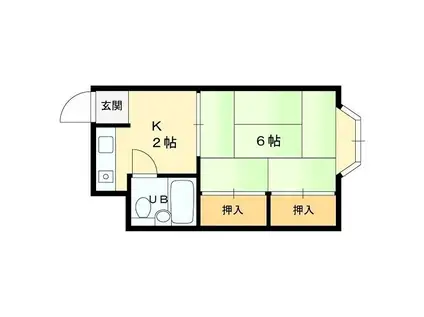 CLEAR HOSHIGAOKA II(1K/3階)の間取り写真