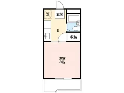 コーポひまわり(1K/3階)の間取り写真