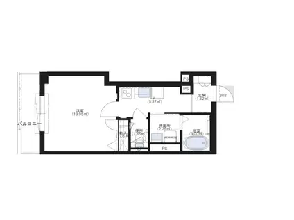 MOK YOKOHAMA(1K/3階)の間取り写真