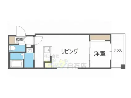 WHITE SPANKER南郷7丁目(1LDK/1階)の間取り写真