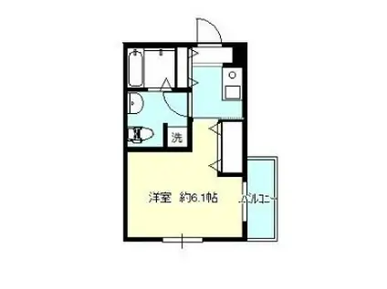 セレステ鶴瀬(1K/1階)の間取り写真