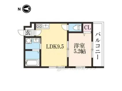 ERRI SUEGA(1LDK/4階)の間取り写真