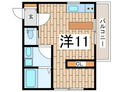 坂ノ下CLASSRESORT 工事(ワンルーム/3階)の間取り写真