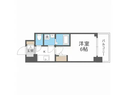 エスリード福島グレイス(1K/10階)の間取り写真