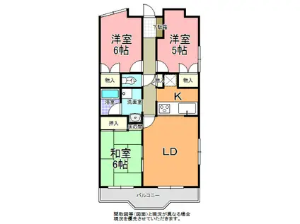 カーサモンテ(3LDK/3階)の間取り写真