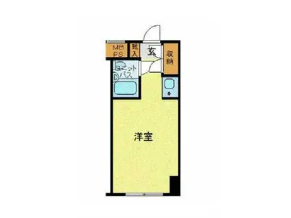 ハローレジデンス西葛西(ワンルーム/2階)の間取り写真