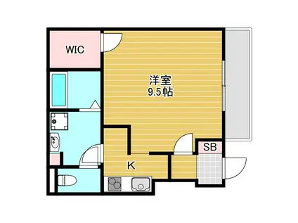 FONTE(1K/1階)の間取り写真