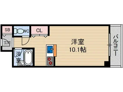 グリーンハイツ豊川Ⅰ(ワンルーム/3階)の間取り写真