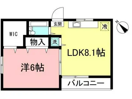 サンハイツ壱番館(1LDK/1階)の間取り写真