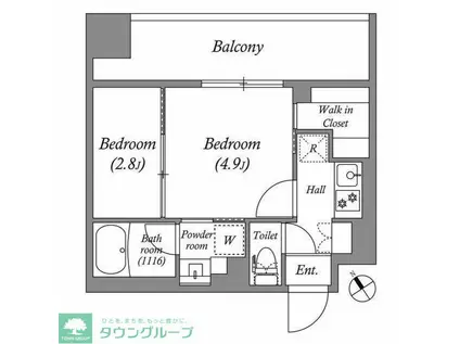 ACP RESIDENCE 西巣鴨(2K/5階)の間取り写真