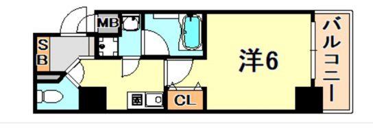 KAISEI神戸海岸通(1K/4階)の間取り写真