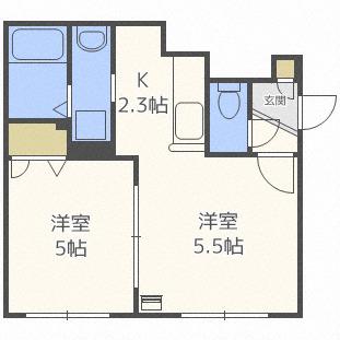 グレースコート(1LDK/1階)の間取り写真