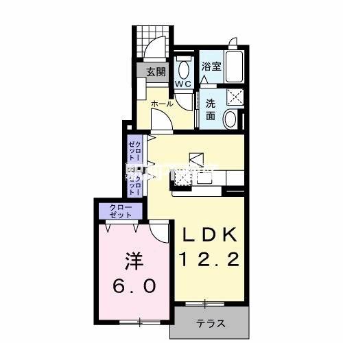 ネオ・シャルム本山(1LDK/1階)の間取り写真