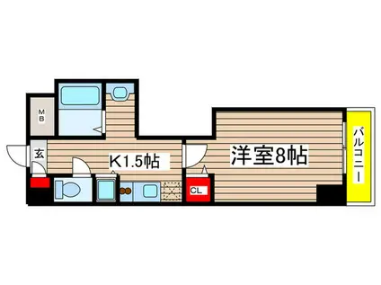 DORF KAMIMAEZU(1K/1階)の間取り写真