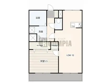 メゾン阿曽(1LDK/4階)の間取り写真