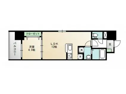 SO.YO.GO(1LDK/12階)の間取り写真