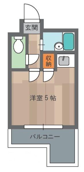 シャルマンフジ住吉壱番館(1K/1階)の間取り写真