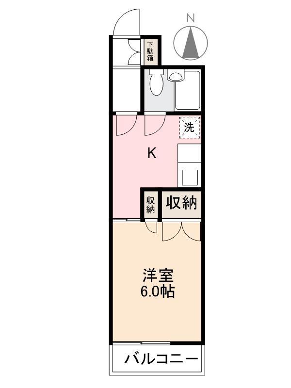 ダイアパレス中新町302(ワンルーム/3階)の間取り写真