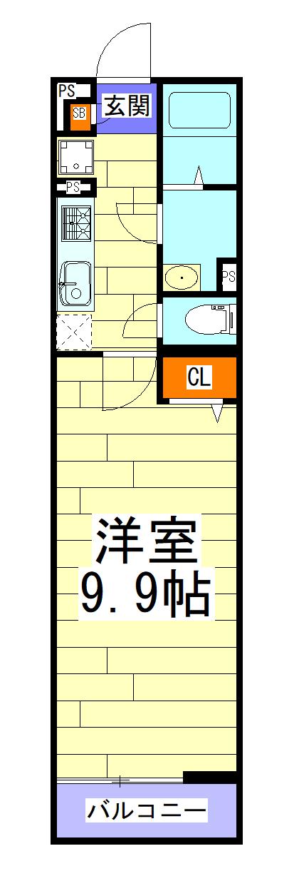 リブリ・蛍池(1K/2階)の間取り写真