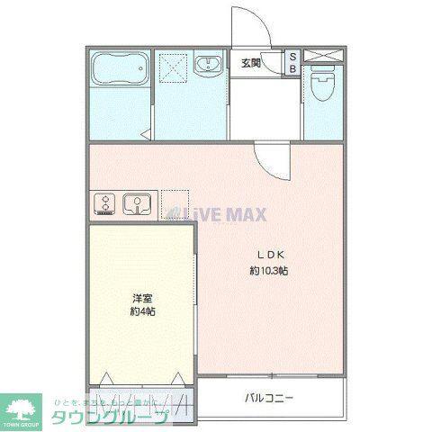 ジーメゾン春日部上蛭田カヴェリ(1LDK/3階)の間取り写真