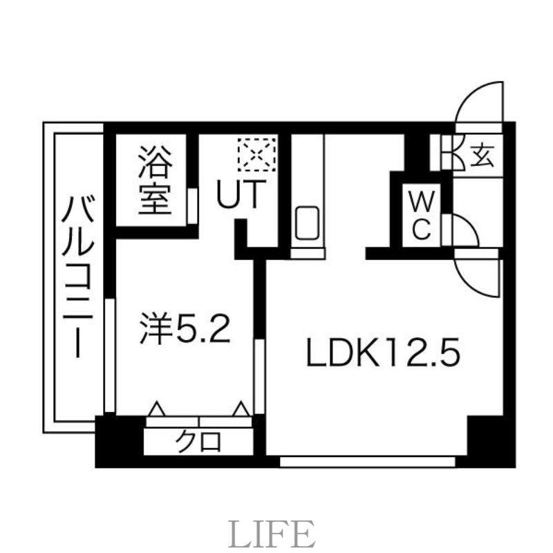 SEIRA南郷7(1LDK/9階)の間取り写真