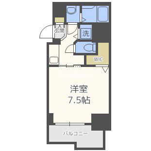 S-RESIDENCE谷町五丁目(1K/5階)の間取り写真