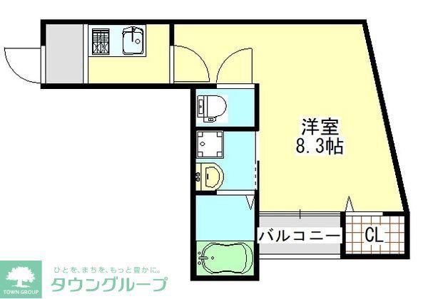 サンハイム(1K/1階)の間取り写真