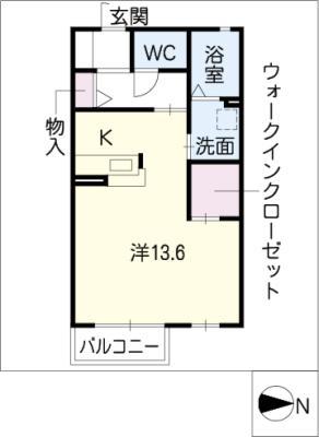 グレイス港町(ワンルーム/2階)の間取り写真