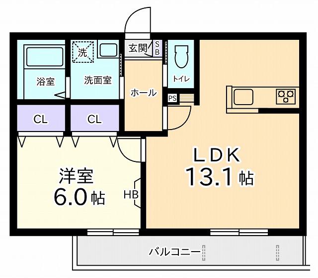 GREEN FOREST(1LDK/3階)の間取り写真