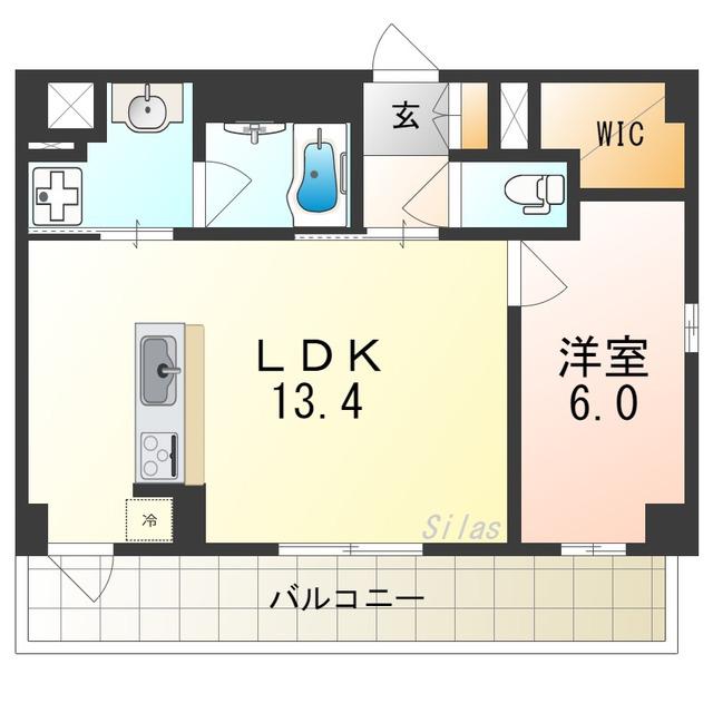 ココパーチェ新金岡(1LDK/3階)の間取り写真