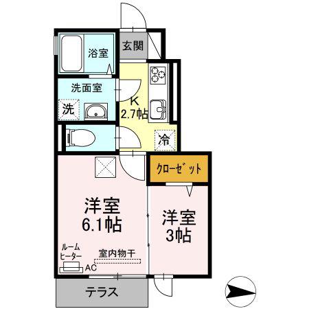 D-CITY(2K/1階)の間取り写真