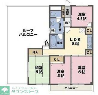 グレース六実(4LDK/3階)の間取り写真