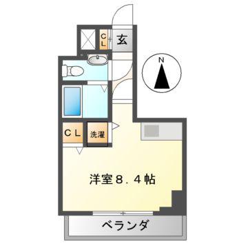 リベール名駅南(ワンルーム/6階)の間取り写真