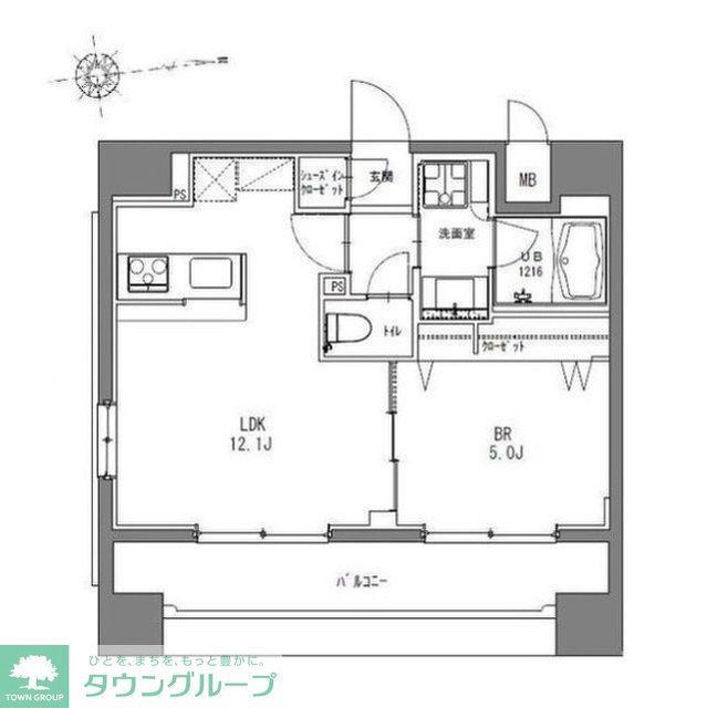 LA DOUCEUR秋葉原(1LDK/7階)の間取り写真