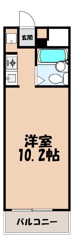 シティホームズ本庄VI(ワンルーム/4階)の間取り写真
