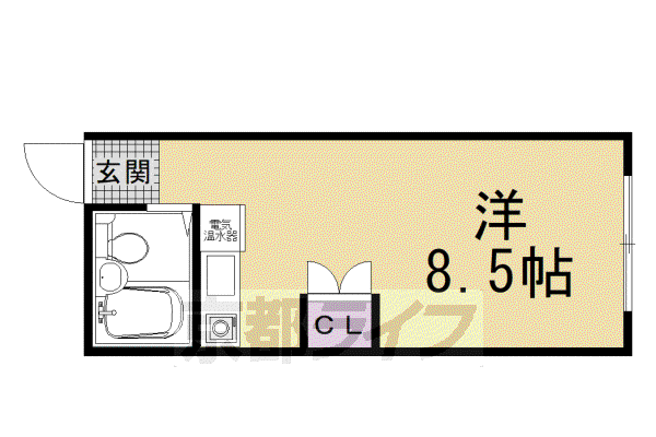 S DEDE ONE(ワンルーム/3階)の間取り写真