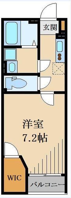 レオネクスト熊切(1K/1階)の間取り写真