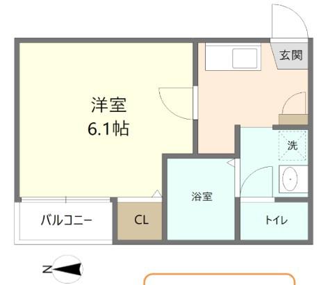メゾン・ドゥ・楓(1K/2階)の間取り写真