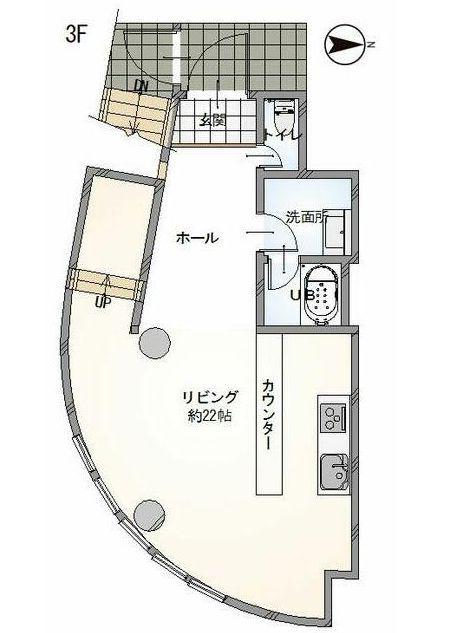 THEHOME(ワンルーム/3階)の間取り写真