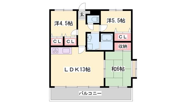 コージーコートM(3LDK/3階)の間取り写真